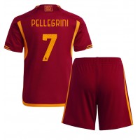 AS Roma Lorenzo Pellegrini #7 Hjemmedraktsett Barn 2023-24 Kortermet (+ Korte bukser)